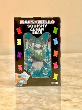 Marshmallow Squishy Gummy Bear Blue Toy